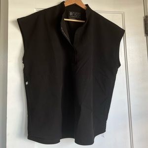 FIGS - Rafaela™ Oversized Scrub Top, Medium, Black